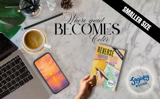 Reverse Coloring Book for Adults – Smaller Edition for Travel & Mindfulnes