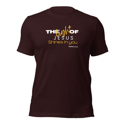 Unisex T-Shirt - The Light of Jesus Shines in You - BeFaithinStyle.